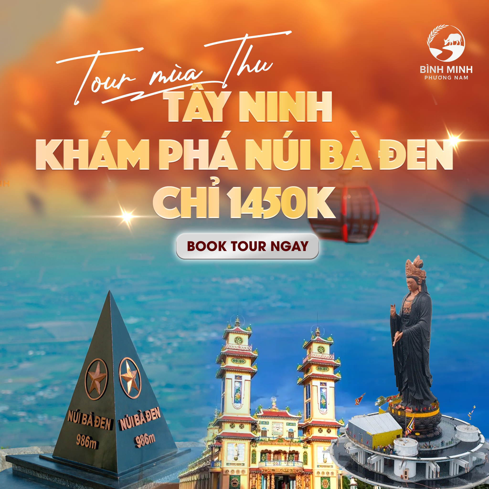 TOUR TÂY NINH 1 NGÀY – NÚI BÀ ĐEN, ĐỈNH VÂN SƠN, TÒA THÁNH CAO ĐÀI